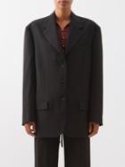Acne Studios - Juylie Single-breasted Canvas Suit Jacket - Womens - Black
