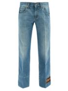 Matchesfashion.com Gucci - Logo-patch Flared Jeans - Mens - Blue