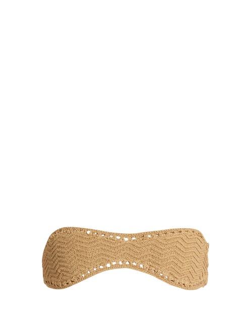 She Made Me Laharia Crochet Bandeau Bikini Top