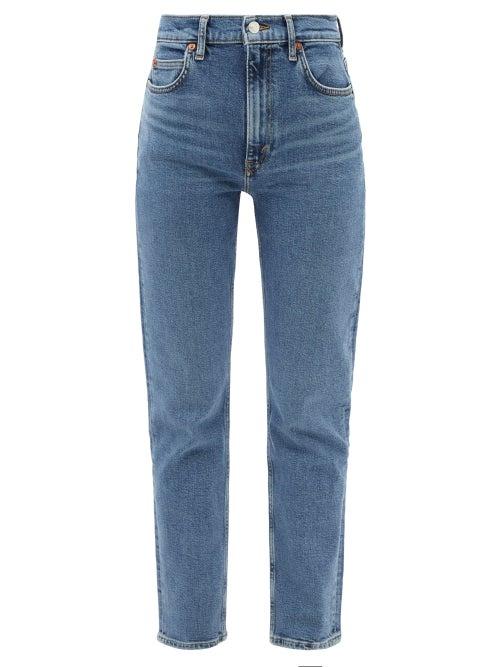 Re/done - 70s High-rise Straight-leg Jeans - Womens - Mid Denim