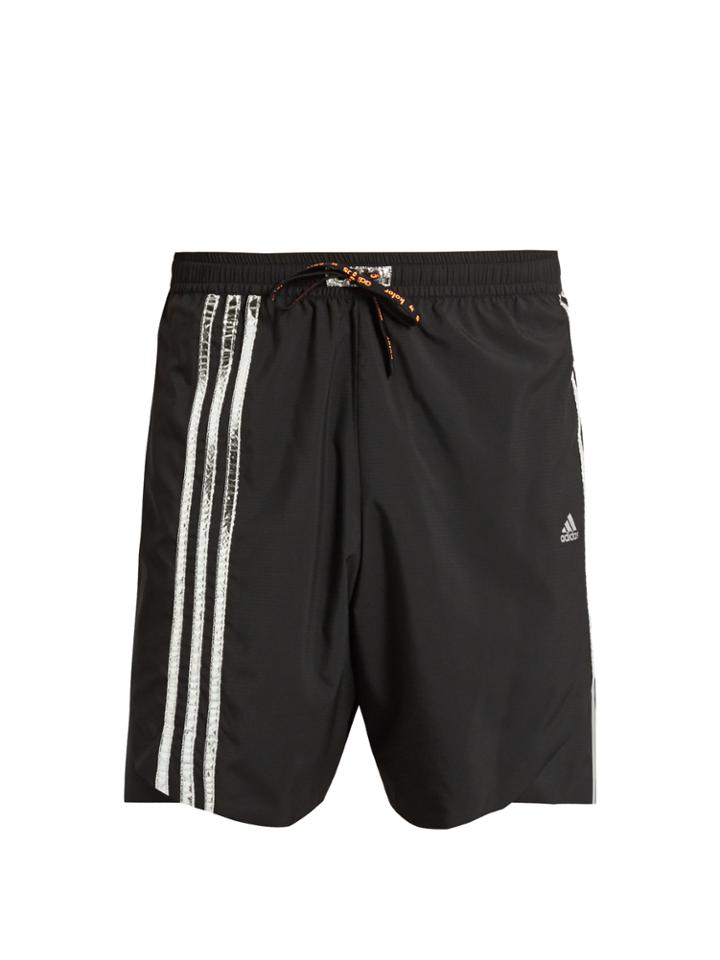 Adidas By Kolor Foil 3 Striped Running Shorts