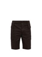 Matchesfashion.com Aries - Temple-logo Stretch-cotton Cargo Shorts - Mens - Black