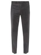 Brioni - Vail Wool Ventiquattro Cavalry-twill Trousers - Mens - Grey