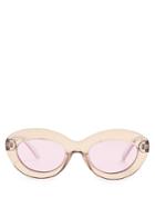 Le Specs Fluxus Oval Cat-eye Acetate Sunglasses