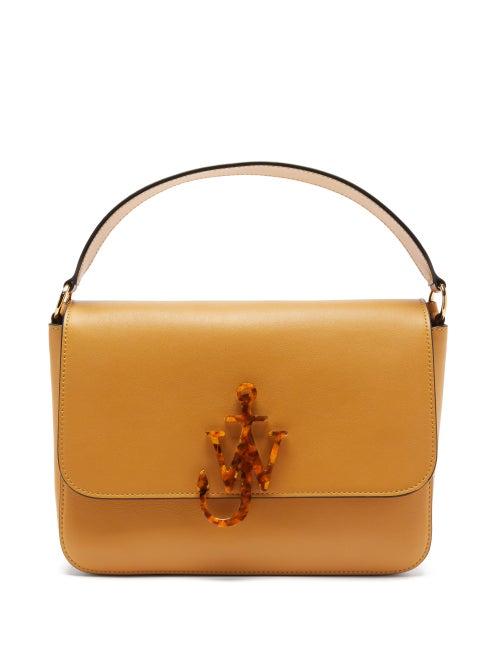 Jw Anderson - Anchor Smooth-leather Shoulder Bag - Womens - Yellow