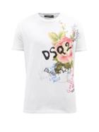 Dsquared2 - Floral-print Cotton-jersey T-shirt - Mens - White