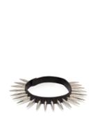 Matchesfashion.com Vetements - Spike Embellished Leather Choker - Womens - Black