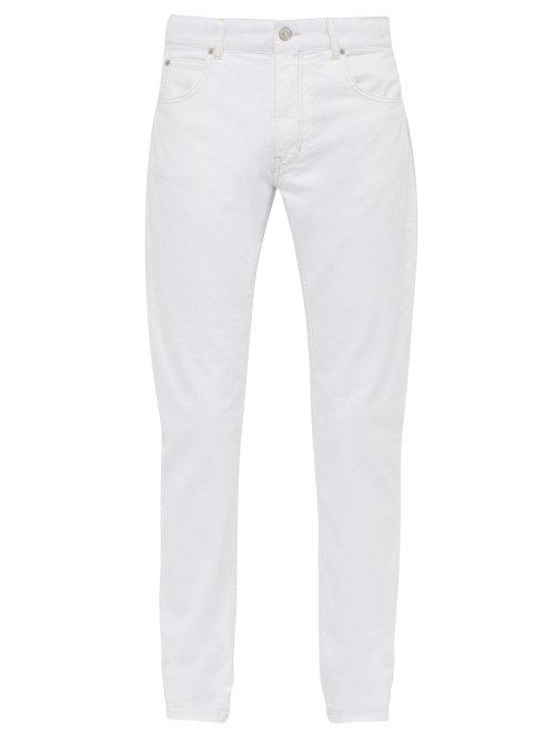 Matchesfashion.com Isabel Marant - Mid Rise Straight Leg Jeans - Mens - White
