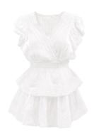 Loveshackfancy - Gwen Ruffled Cotton Mini Dress - Womens - White