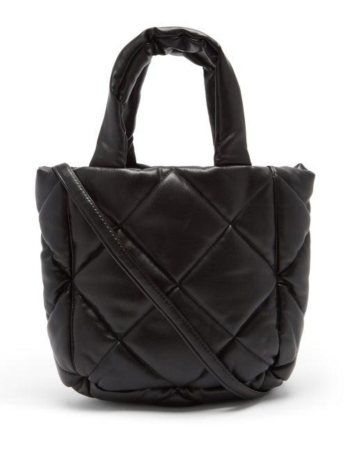 Matchesfashion.com Stand Studio - Rosanne Mini Quilted Faux-leather Tote Bag - Womens - Black