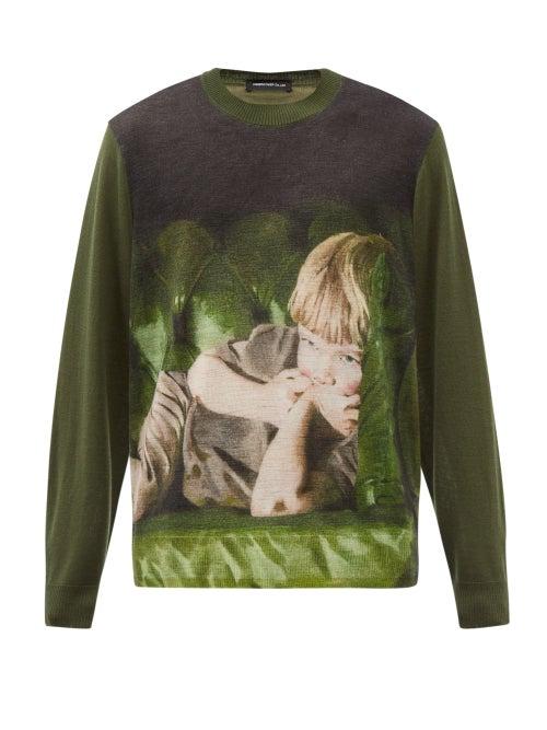Undercover - X Markus Akesson Intarsia Wool Sweater - Mens - Green