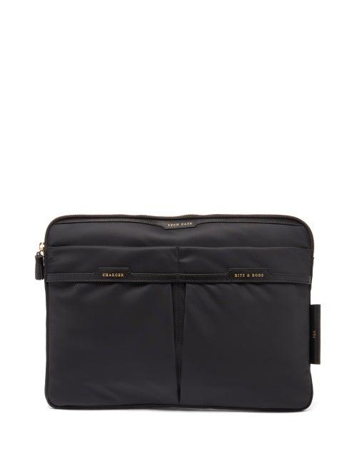 Ladies Accessories Anya Hindmarch - Technology Case Recycled-fibre Pouch - Womens - Black