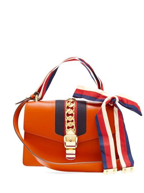 Matchesfashion.com Gucci - Sylvie Leather Shoulder Bag - Womens - Orange