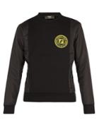 Fendi Crew-neck Logo-patch Cotton-blend Sweatshirt