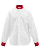 Alexander Mcqueen - Jersey-trimmed Cotton-poplin Shirt - Mens - White