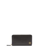 Matchesfashion.com Gucci - Gg Marmont Zip Around Leather Wallet - Mens - Black