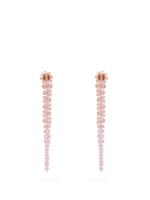 Matchesfashion.com Simone Rocha - Drip Crystal Embellished Earrings - Womens - Pink