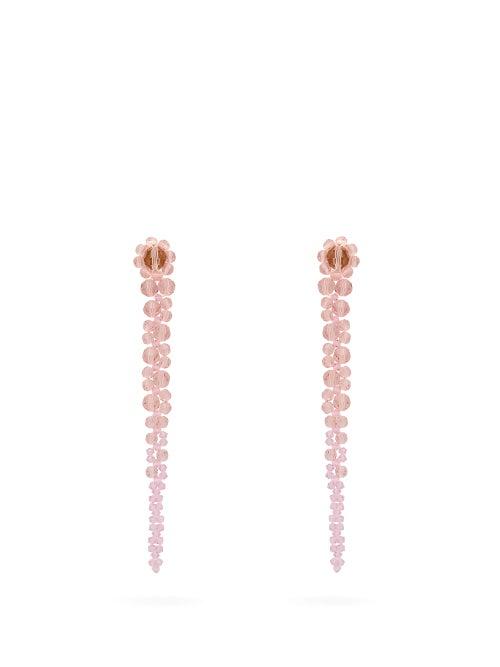 Matchesfashion.com Simone Rocha - Drip Crystal Embellished Earrings - Womens - Pink