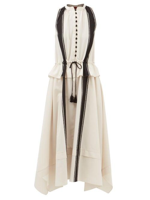 Altuzarra - Penelope Striped Tassel Dress - Womens - Ivory Multi