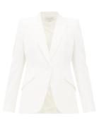Matchesfashion.com Alexander Mcqueen - Leaf Single Breasted Crepe Jacket - Womens - Ivory