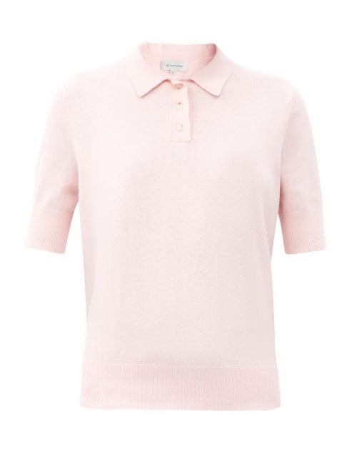 Matchesfashion.com Lee Mathews - Cotton-blend Polo Sweater - Womens - Light Pink