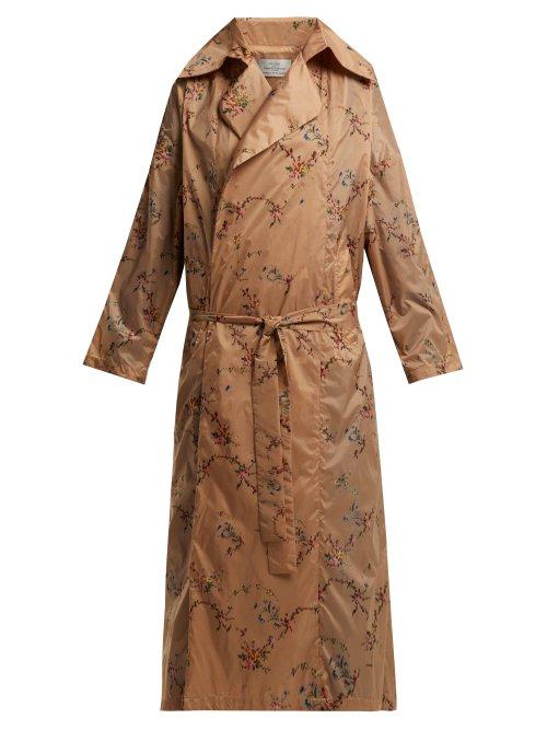 Matchesfashion.com Preen By Thornton Bregazzi - Arlissa Floral Garland Print Lightweight Coat - Womens - Nude Multi