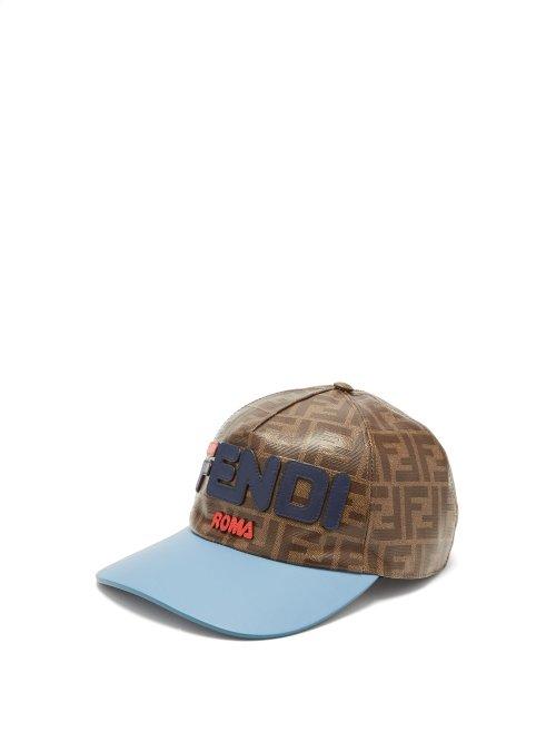 Matchesfashion.com Fendi - Mania Logo Appliqu Cap - Womens - Brown