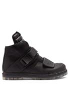 Matchesfashion.com Rick Owens - X Birkenstock Velcro High Top Leather Trainers - Mens - Black