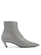 Matchesfashion.com Balenciaga - Slash Leather Bootie - Womens - Light Grey