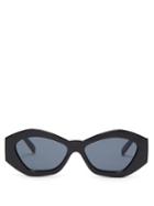 Matchesfashion.com Le Specs - The Ginchiest Cat Eye Acetate Sunglasses - Womens - Black