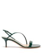 Matchesfashion.com Gianvito Rossi - Manhattan 55 Patent Leather Sandals - Womens - Dark Green