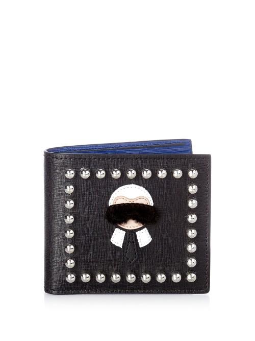 Fendi Karlito Bi-fold Leather Wallet