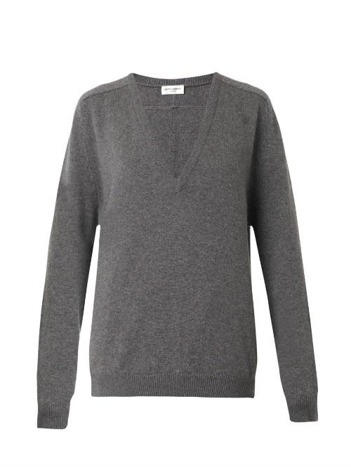 Saint Laurent V-neck Cashmere Sweater