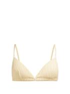 Matchesfashion.com Asceno - Striped Triangle Cup Bikini Top - Womens - Yellow White