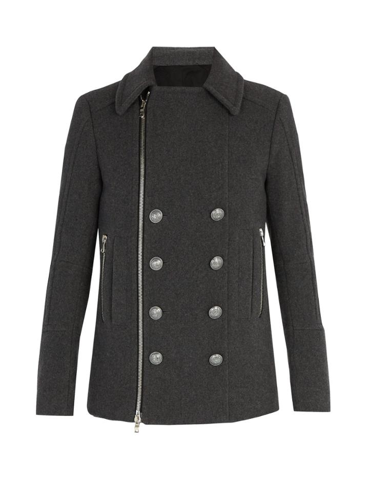 Balmain Wool Duffel Coat