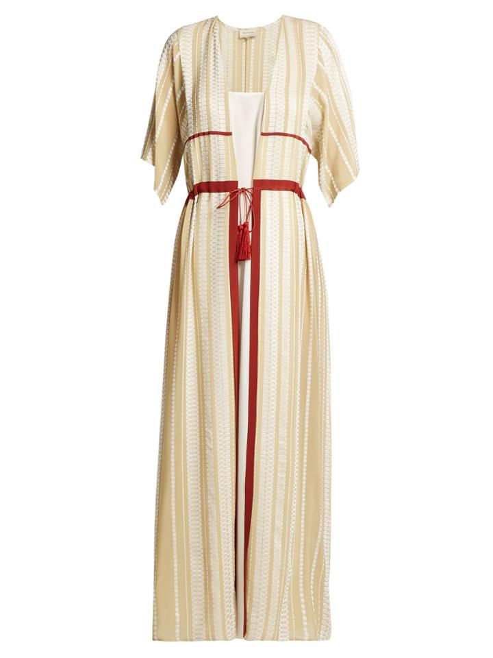 Zeus + Dione Chora Striped Silk-blend Dress