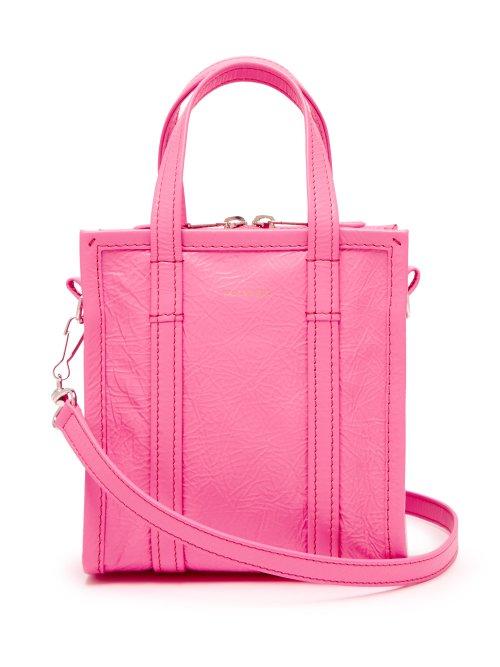 Matchesfashion.com Balenciaga - Bazar Shopper Xxs Leather Cross Body Bag - Womens - Pink