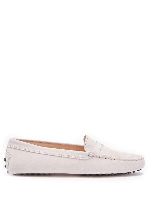 Matchesfashion.com Tod's - Gommino Suede Loafers - Womens - Grey
