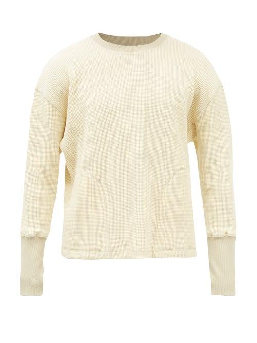 Nicholas Daley - Waffle-knit Cotton Sweater - Mens - Cream