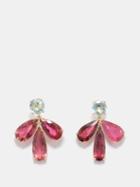 Irene Neuwirth - Gemmy Gem Tourmaline & 18kt Gold Earrings - Womens - Pink Multi