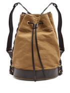 Isabel Marant Jaska Canvas Leather-trim Backpack