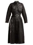 Matchesfashion.com Dodo Bar Or - Belted Leather Dress - Womens - Black