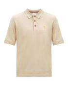 Matchesfashion.com Burberry - Burnham Logo-embroidered Cashmere Polo Shirt - Mens - Beige