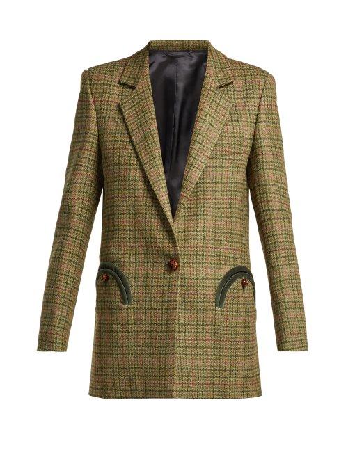 Matchesfashion.com Blaz Milano - Ninja Wool Tweed Blazer - Womens - Green Multi
