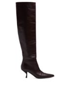 Matchesfashion.com The Row - Bourgeoisie Knee High Leather Boots - Womens - Burgundy