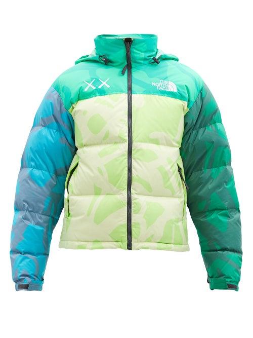 The North Face Xx Kaws - X Kaws Retro 1996 Nuptse Down Jacket - Mens - Green