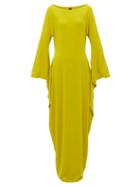 Matchesfashion.com Norma Kamali - Cutout Sleeve Maxi Dress - Womens - Yellow