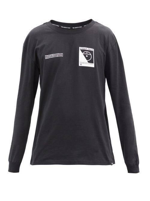 Matchesfashion.com The North Face - Steep Tech-logo Cotton-jersey Long-sleeved T-shirt - Mens - Black