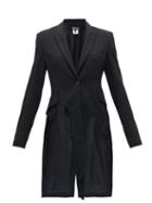Matchesfashion.com Ann Demeulemeester - Longline Cutout Twill Jacket - Womens - Black