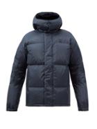 66 North - Dyngja Hooded Quilted-shell Down Jacket - Mens - Black Blue